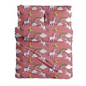 Castle and Clover Pink Unicorn Duvet Cover Set Twin/Twin XL